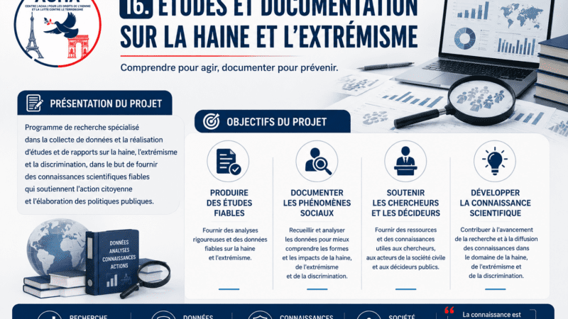 ÉTUDES ET DOCUMENTATION SUR LA HAINE, L’EXTRÉMISME ET LES DISCRIMINATIONS